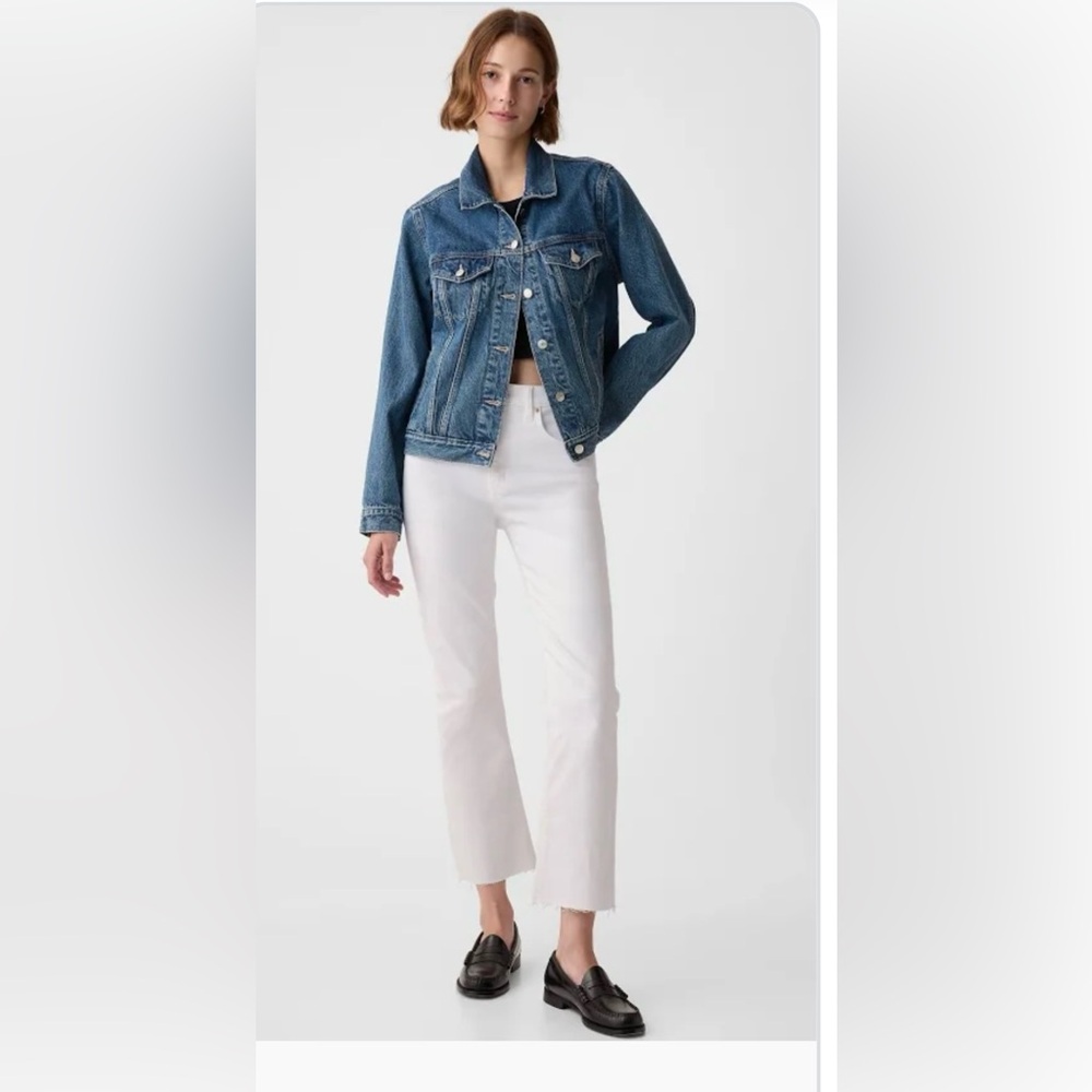 GAP Women's White Straight Leg Jeans